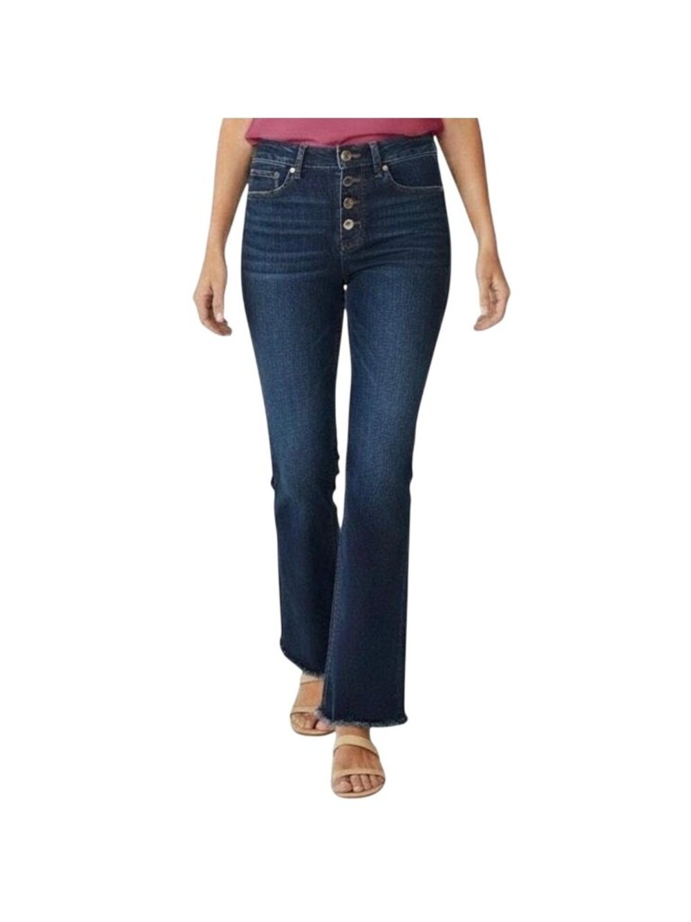 J.Crew 9" demi boot crop jean in Dark Worn wash Size 26 Button Fly
